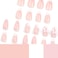 Tyuimhx White French Tip Press on Nails Medium Almond Fake Nails With 3D Flowers Pearls Designs Pink Bow False Nail Full Cover Stick on Nail for Women 24Pcs