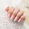 VSALON Press on Nails Short Almond Chrome Ombre Nude Pink Fake Nails Kit