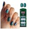 imPRESS WICKED X Press On Nails New Improved Adhesive Up To 10 Day Hold The Green Elixir Green Short Oval Includes 30 Fake Nails 1 Prep Pad 1 Manicure Stick 1 Mini File