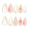XZMeiLun 3D Handmade Spring Summer Pink Press On Nails Almond Medium 24 Pcs 3D Flowers Designer Reusable Acrylic Fake Nails with Glue Party And Daily wear Nails for Women Gift