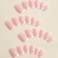 YoYoee Short Nude Nails Tips White French False Nails Square Press on Nails Full Cover Fake Nails for Women and Girls 24PCS