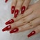 Coolnail Gorgeous Red Press on Ballet False Nails Long Rubyred Coffin Ballerina UV Fingersnails Free Adhesive Tapes 24pcsset