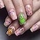 FUKIDOG Christmas Press on Nails Medium Length Square Fake Nails With Glitter Design Full Cover Acrylic Winter Monster False Designs Cute Xmas Artificial Nail Decorations for Women