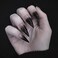 SINHOT Stiletto Press on Nails Extra Long Fake Nails with Glue Glossy False Nails with Black Gradient Designs Full Cover Almond Acrylic Nail 24pcs