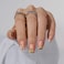 BTArtbox Press On Nails Short Square Gold Designed Press On Nails Winter Glue On Nails for Women Gifts Natural Fake Nail with Glue Glue On Nails in 16 Sizes 30 Nail Kit Gold Leaf