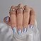 BTArtbox Press On Nails Short Square Press On Nail Blue Glossy Nail Tips Glue On Nails with Nail Glue Reusable Stick On Nails in 16 Sizes 32 Soft Gel Fake Nails Kit Ocean Glazed