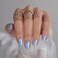 BTArtbox Press On Nails Short Square Press On Nail Blue Glossy Nail Tips Glue On Nails with Nail Glue Reusable Stick On Nails in 16 Sizes 32 Soft Gel Fake Nails Kit Ocean Glazed