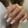 KXAMELIE Gradient Pink Press on Nails Long Square Ombre Medium Coffin Fake Nails Press onFrench Glue on NailsOpaque Acrylic Nails Set for Women Girls in 24 PCS