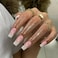 KXAMELIE Gradient Pink Press on Nails Long Square Ombre Medium Coffin Fake Nails Press onFrench Glue on NailsOpaque Acrylic Nails Set for Women Girls in 24 PCS