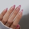BTArtbox Almond Press On Nails Medium LampCurable Pink Cat Eye Press On Nails with Glue for Women SemiTransparent Soft Gel Glue On Nails in 15 Sizes 30 Stick On Nails Kit Rosy Dew