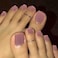Outyua Solid Square Fake Toenails Matte Press on Toe Nails Short Acrylic False Toes Nails Artificial Beach Full Cover Toenail for Women 24 Pcs Dark Nude