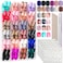 Fandamei FANDAMEI Press on Nails 24 Colors 576PCS Press on Nails Short Square Matte Glossy Glitter Nails Short Round Natural Fit Lightweight Fake Nails Natural for Nail Art