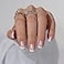 BTArtbox Press on Nails Short White French Tip Press On Nails Square Chrome Glazed Glue On Nails Stick On Nails in 15 Sizes 30 Soft Gel Fake Nail Kit Be Elegant