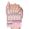 Glamnetic Press On Nails Ballet Pink Solid Opaque Light Blush Pink Short Almond Fake Nails Salon Quality 15 Sizes 30 Nail Kit with Glue