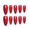 Sun&Beam Nails SunBeam Nails Handmade Presson Medium Long Amlond Red Ruby Magnet False Nail Tips Design Fashionable 10 Pcs Set 162 M