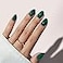 BTArtbox Press On Nails Short Dark Green Press on Nails Short Oval Fake Nails with Nail Glue Natural Reusable Stick on Nails in 16 Sizes Soft Gel Nail Kit Pine Needle