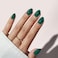 BTArtbox Press On Nails Short Dark Green Press on Nails Short Oval Fake Nails with Nail Glue Natural Reusable Stick on Nails in 16 Sizes Soft Gel Nail Kit Pine Needle