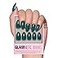 Glamnetic Press On Nails Emerald Green Opaque Cool Tone Deep Emerald Green Short Almond Fake Nails Salon Quality 15 Sizes 30 Nail Kit