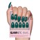 Glamnetic Press On Nails Emerald Green Opaque Cool Tone Deep Emerald Green Short Almond Fake Nails Salon Quality 15 Sizes 30 Nail Kit