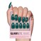 Glamnetic Press On Nails Emerald Green Opaque Cool Tone Deep Emerald Green Short Almond Fake Nails Salon Quality 15 Sizes 30 Nail Kit