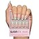 Glamnetic Press On Nails Pistachio Crme Short Almond Fake Nails with Mint Blue French Tips and Glossy Finish Salon Quality 15 Sizes 30 Nail Kit with Glue