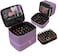 ButterFox Nail Polish Organizer Case Holder Holds 60 Bottles Fits Nail Lamp Dublelayer Storage for Nail Supplies and Accessories Lavender Purple
