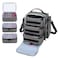 BAFASO Nail Polish Organizer Holds 72 Bottles 15ml 05 floz Large Nail Polish Case with 3 Removable Pouches and Multiple Storage Sections Patented Design Gray