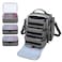 BAFASO Nail Polish Organizer Holds 72 Bottles 15ml 05 floz Large Nail Polish Case with 3 Removable Pouches and Multiple Storage Sections Patented Design Gray