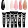 GAOY Poly Gel Set 6 Classic Colors Pink Nude Black Builder Gel Nail Enhancement Kit for DIY Nail Art
