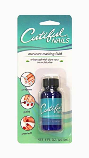 Cutiful Nails Professional Manicure Masking Fluid with Aloe No More Messy Nail Polish Liquid Tape