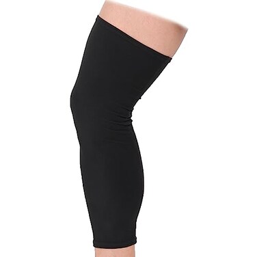 DOUKOM Doukom Knee Brace Undersleeve Protective Leg Sleeve Liner for Sensitive Skin Chafing Prevention Comfort Tapered Compression Shield for PostSurgery Recovery and Sports Activity Fits Men Women Bl