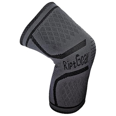 RiptGear Knee Compression Sleeve Braces for Knee Pain Compression for Arthritis Meniscus Tear Running Walking Support for Women and Men Sleeves Weightlifting Large Gray 1 Pack