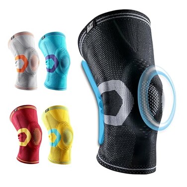 LP SUPPORT LP Support 170XT Premium Compression Knee Sleeve with Silicone Patella Pad Bilateral Stays Breathable Joint Stability Injury Prevention Brace for Running Basketball Pro Sports Black Extra L