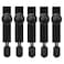 AIXMEET 5 Pairs Black No Tie Elastic Shoe Laces