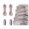 Alegrianan Elastic No Tie Shoe Laces For AdultsKidsElderlyOne Size Fits All Soft Pink