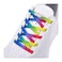 anan520 2 Pairs Elastic No Tie Shoelaces for Adults and KidsTieless Elastic Shoe Laces for Sneaker Rainbow