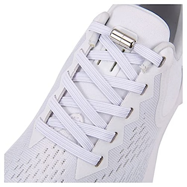 anan520 2 Pairs Elastic No Tie Shoelaces for Adults and KidsTieless Elastic Shoe Laces for Sneaker White