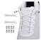 anan520 2 Pairs Elastic Shoelaces Elastic No Tie Shoe Laces For AdultsKidsElderly White