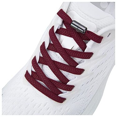 anan520 Elastic Shoe Laces Elastic No Tie Shoelaces for Adults Kids Shoes Maroon