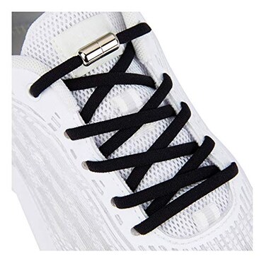 anan520 Elastic Shoe Laces for Kids and Adults SneakersElastic No Tie Shoelaces Black