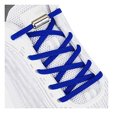 anan520 Elastic Shoe Laces for Kids and Adults SneakersElastic No Tie Shoelaces Blue