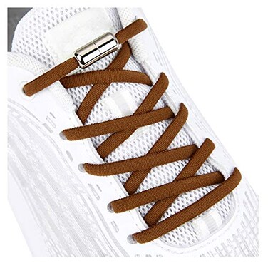 anan520 Elastic Shoe Laces for Kids and Adults SneakersElastic No Tie Shoelaces Brown