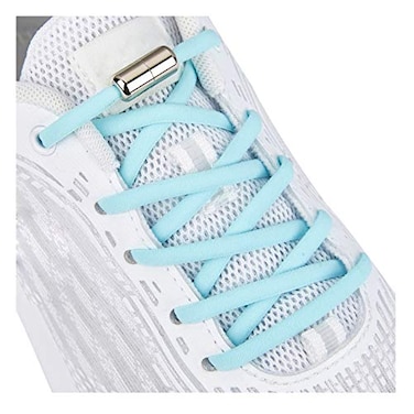 anan520 Elastic Shoe Laces for Kids and Adults SneakersElastic No Tie Shoelaces Sky Blue