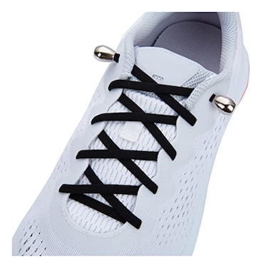 anan520 Tieless Elastic Shoe Laces Elastic No Tie Shoelace for Kids and Adults Sneakers Black
