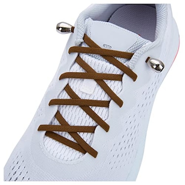 anan520 Tieless Elastic Shoe Laces Elastic No Tie Shoelace for Kids and Adults Sneakers Brown