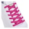 anan520 Tieless Elastic Shoe Laces No Tie Shoelaces for KidsAdults Neon Pink