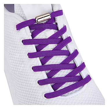 anan520 Tieless Elastic Shoe Laces No Tie Shoelaces for KidsAdults Purple