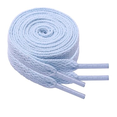 ANNISHER 2 Pair Flat Shoe Laces for Sneakers Colorful Athletic Shoelaces Running Shoes Boot Strings for Kids Adults Sky Blue 54inch