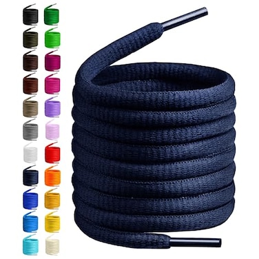 Birch Oval Shoelaces 27 Colors Half Round 14 Shoe Laces 4 Different Lengths 3794cm M Navy