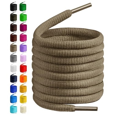 Birch Oval Shoelaces 27 Colors Half Round 14 Shoe Laces 4 Different Lengths 56 142cm XL Taupe Tan